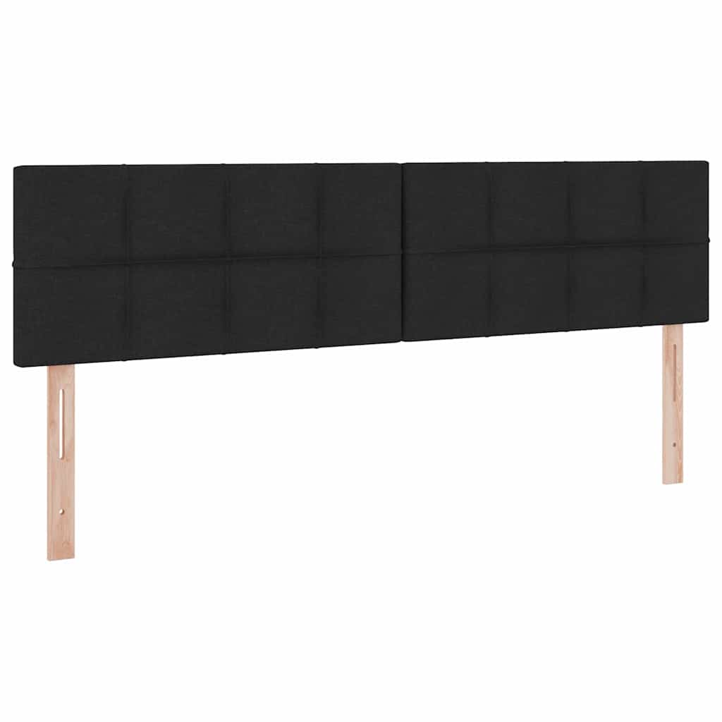 LED krevet za pohranu s madracem Crna 180 x 200 cm Tkanina