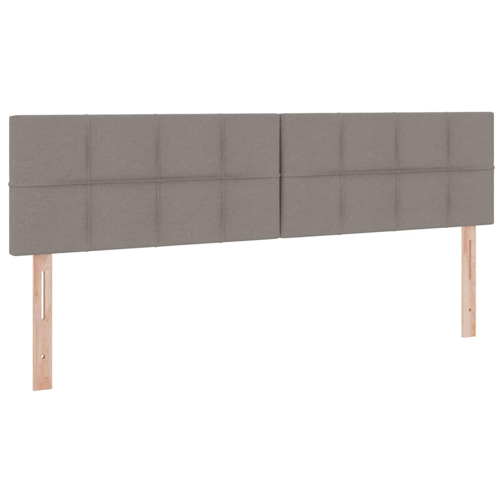 LED krevet za pohranu s madracem Sivosmeđa 200 x 200 cm Tkanina