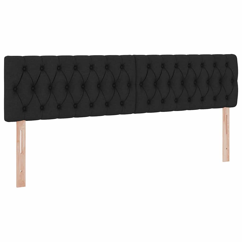 LED krevet za pohranu s madracem Crna 180 x 200 cm Tkanina