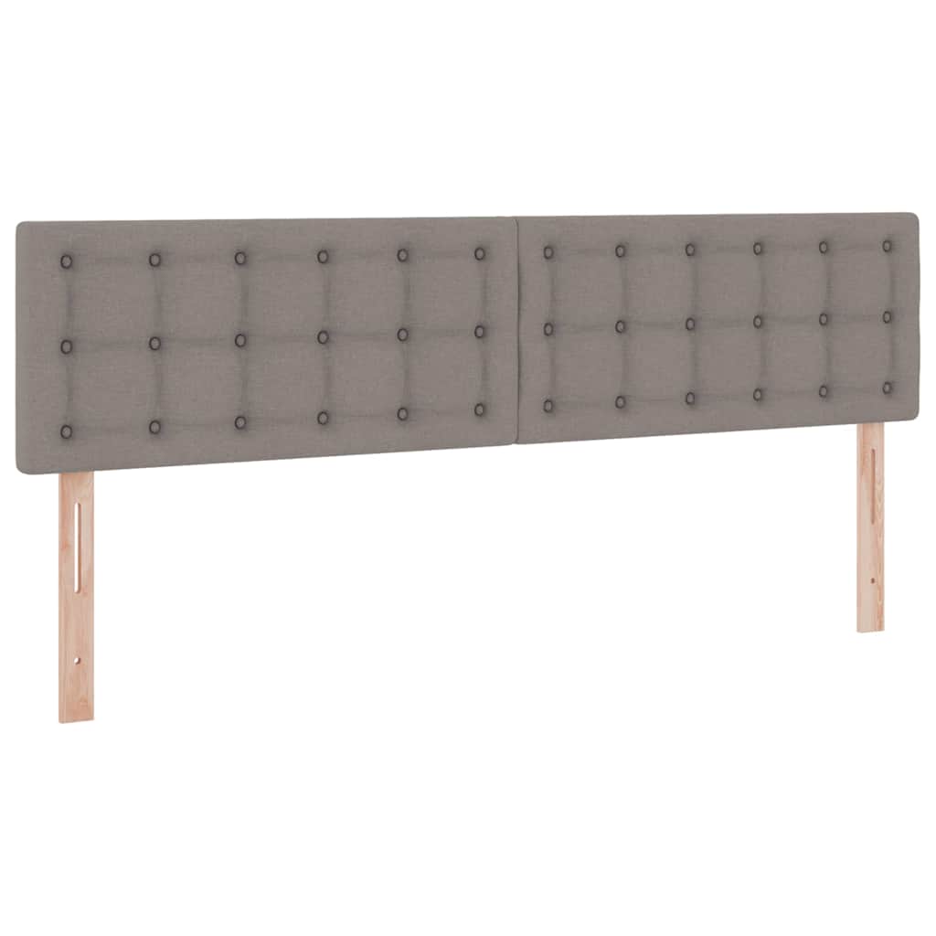 LED krevet za pohranu s madracem Sivosmeđa 200 x 200 cm Tkanina