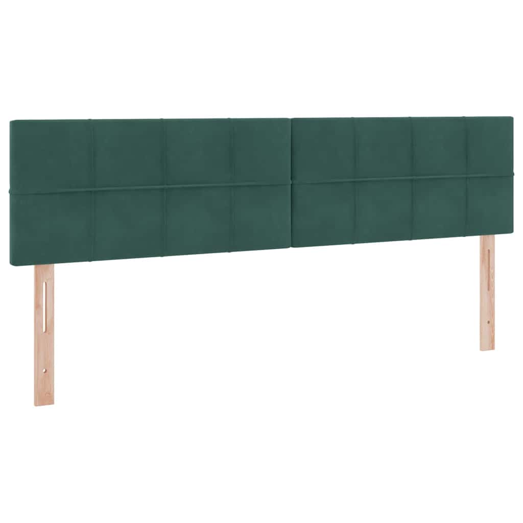 LED krevet za pohranu s madracem Tamnozelena 180 x 200 cm