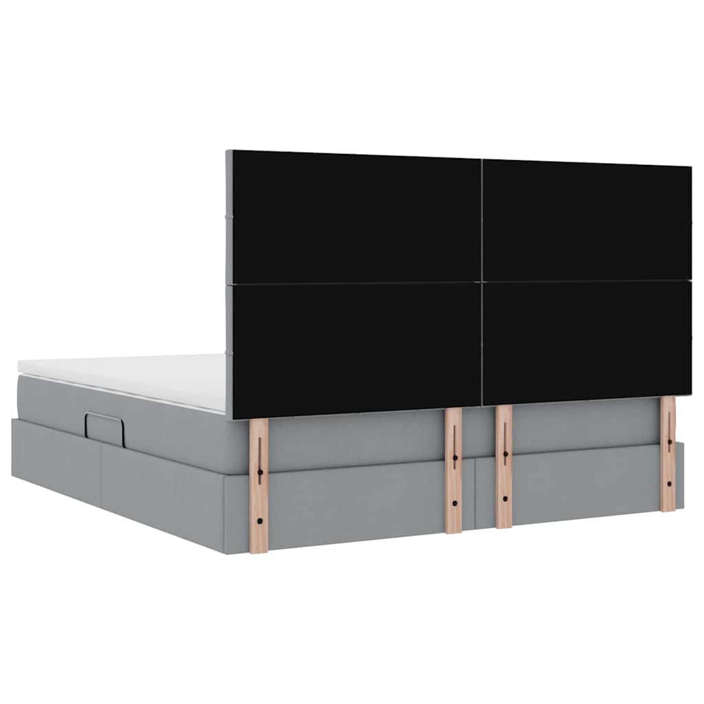 Krevet s madracem i skladištem Svijetlo siva 160 x 200 cm Svjetlosiva