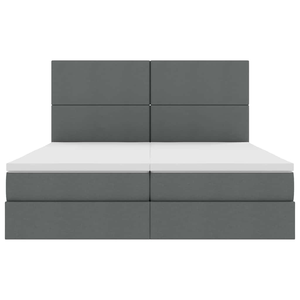 Krevet s od storage s uzglavljem Tamnosiva 180 x 200 cm Tkanina