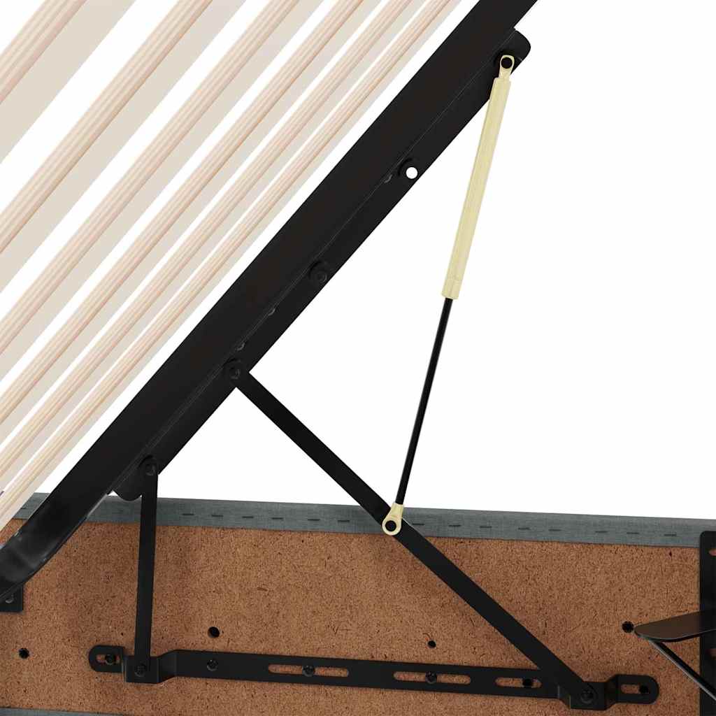 Krevet s od storage s uzglavljem Tamnosiva 180 x 200 cm Tkanina