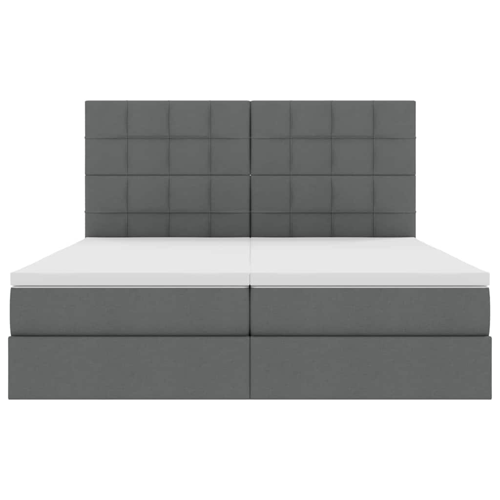 Krevet s od storage s uzglavljem Tamnosiva 180 x 200 cm Tkanina