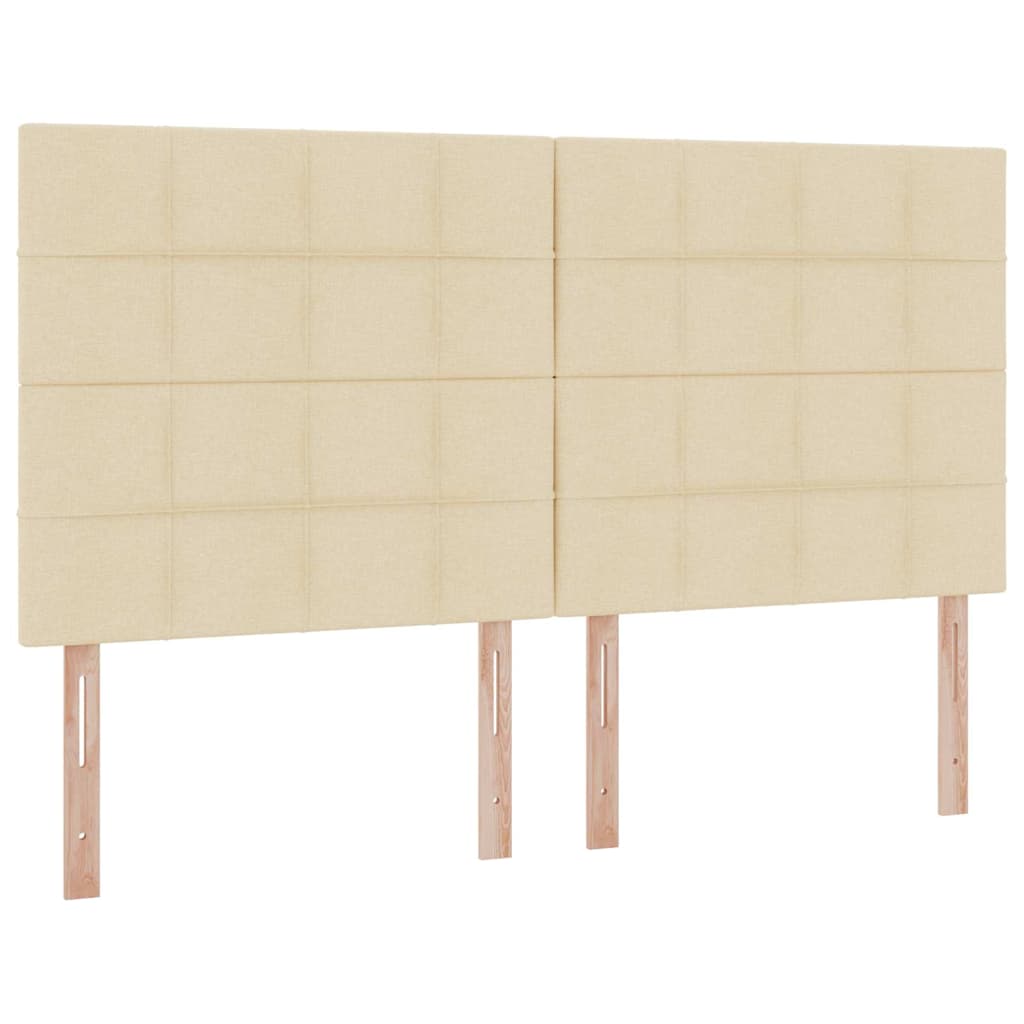 Krevet s od storage s uzglavljem Krema 200 x 200 cm Tkanina