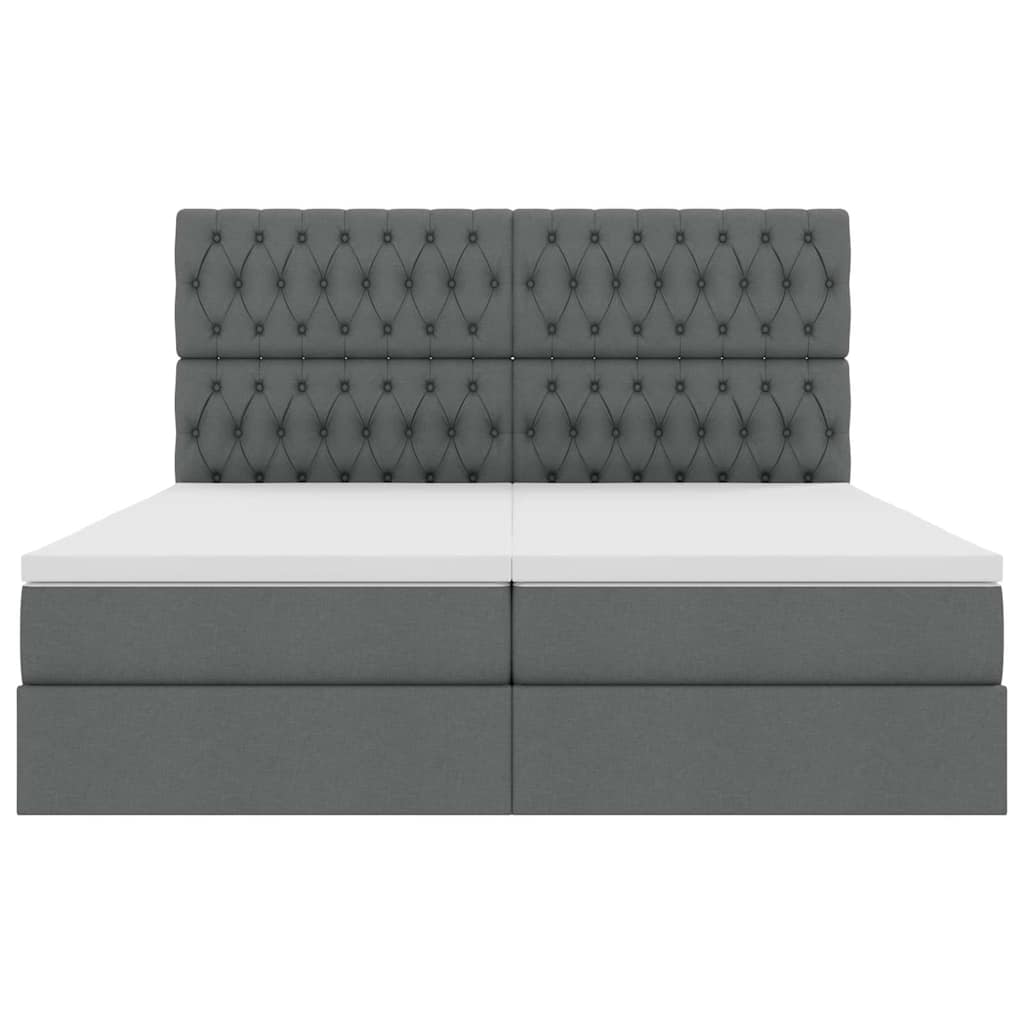Krevet s od storage s uzglavljem Tamnosiva 180 x 200 cm Tkanina