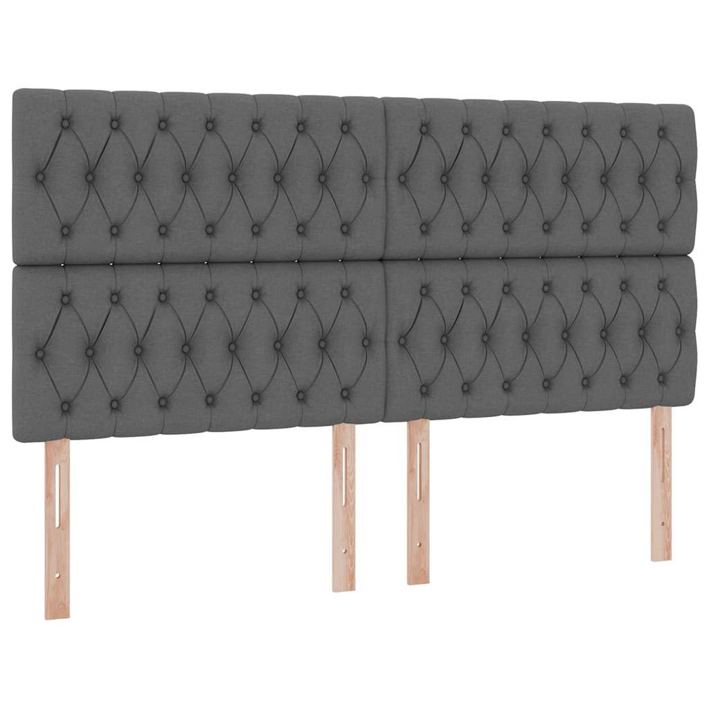 Krevet s od storage s uzglavljem Tamnosiva 180 x 200 cm Tkanina