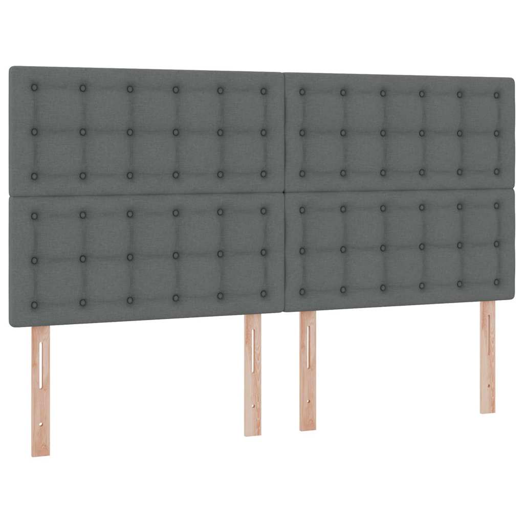Krevet s od storage s uzglavljem Tamnosiva 180 x 200 cm Tkanina