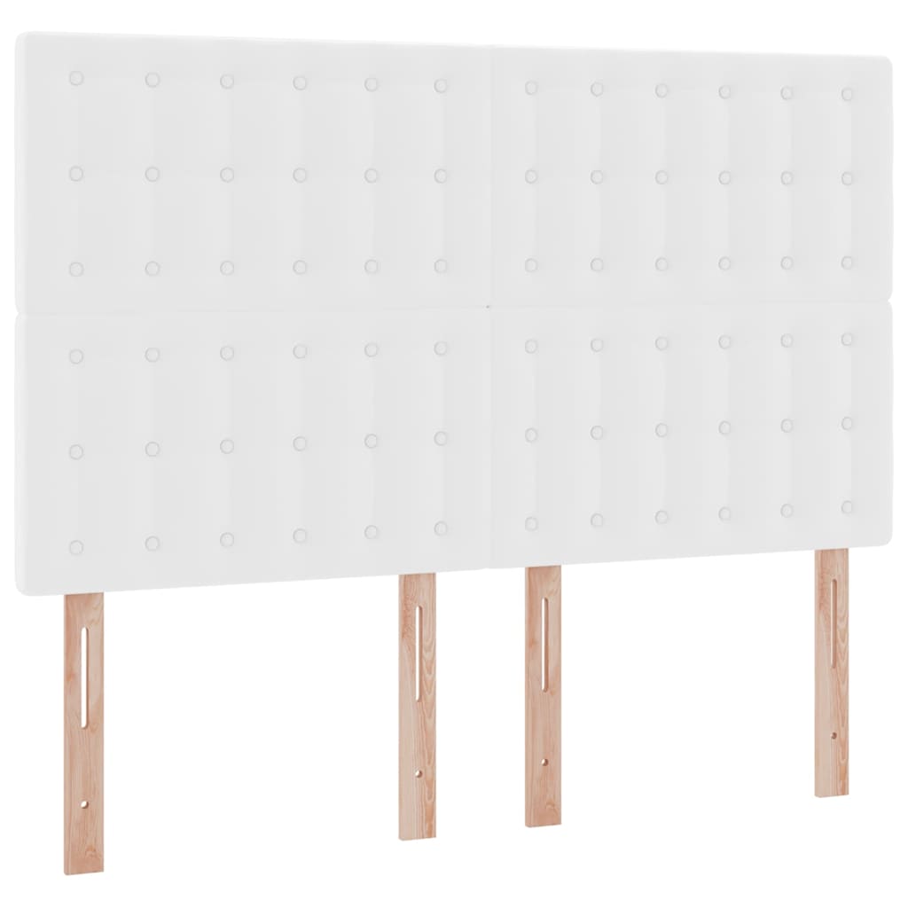 Krevet s prostorom za pohranu s LED-om Čista bijela Lažna koža 140 x 200 cm