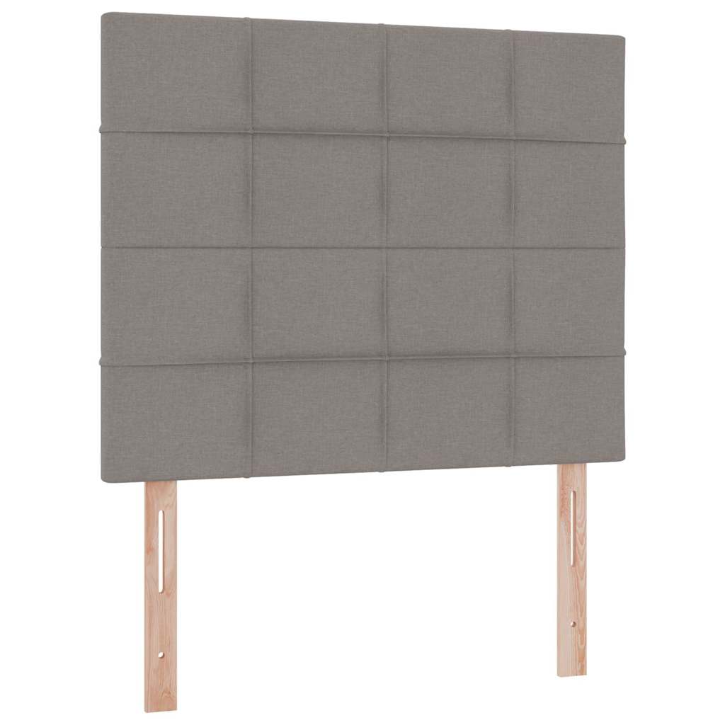 LED krevet za pohranu s madracem Sivosmeđa 120 x 200 cm Tkanina