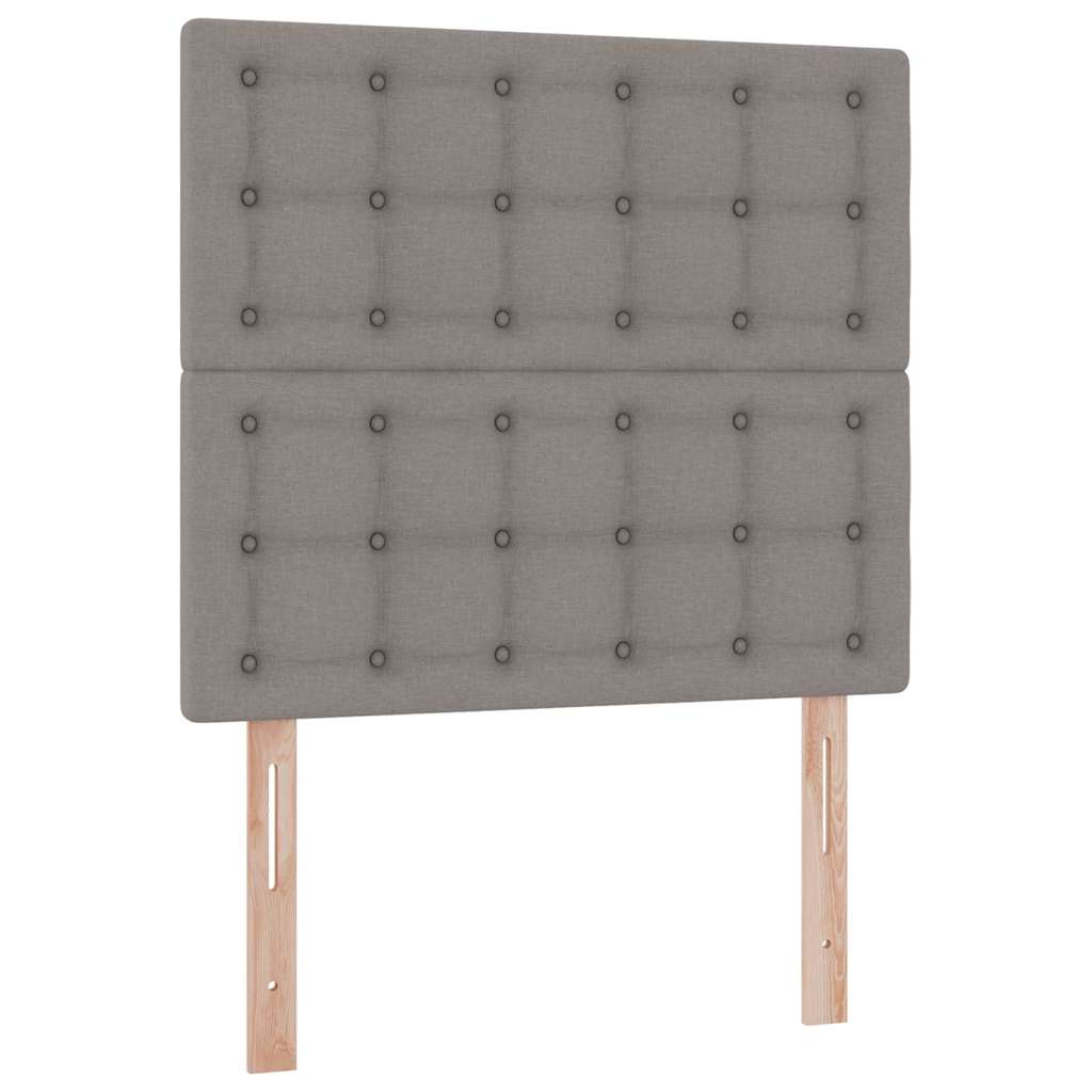 LED krevet za pohranu s madracem Sivosmeđa 90 x 190 cm Tkanina