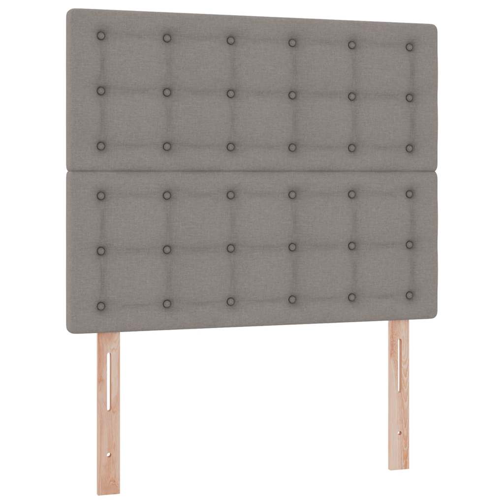 LED krevet za pohranu s madracem Sivosmeđa 120 x 200 cm Tkanina