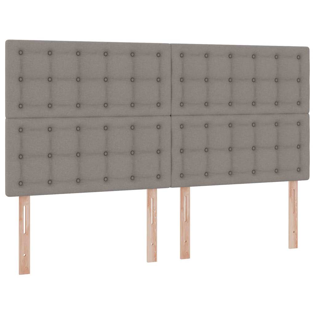 LED krevet za pohranu s madracem Sivosmeđa 160 x 200 cm Tkanina
