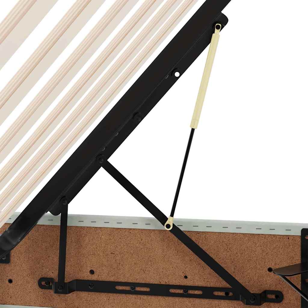LED krevet za pohranu s madracem Svjetlosiva 100 x 200 cm