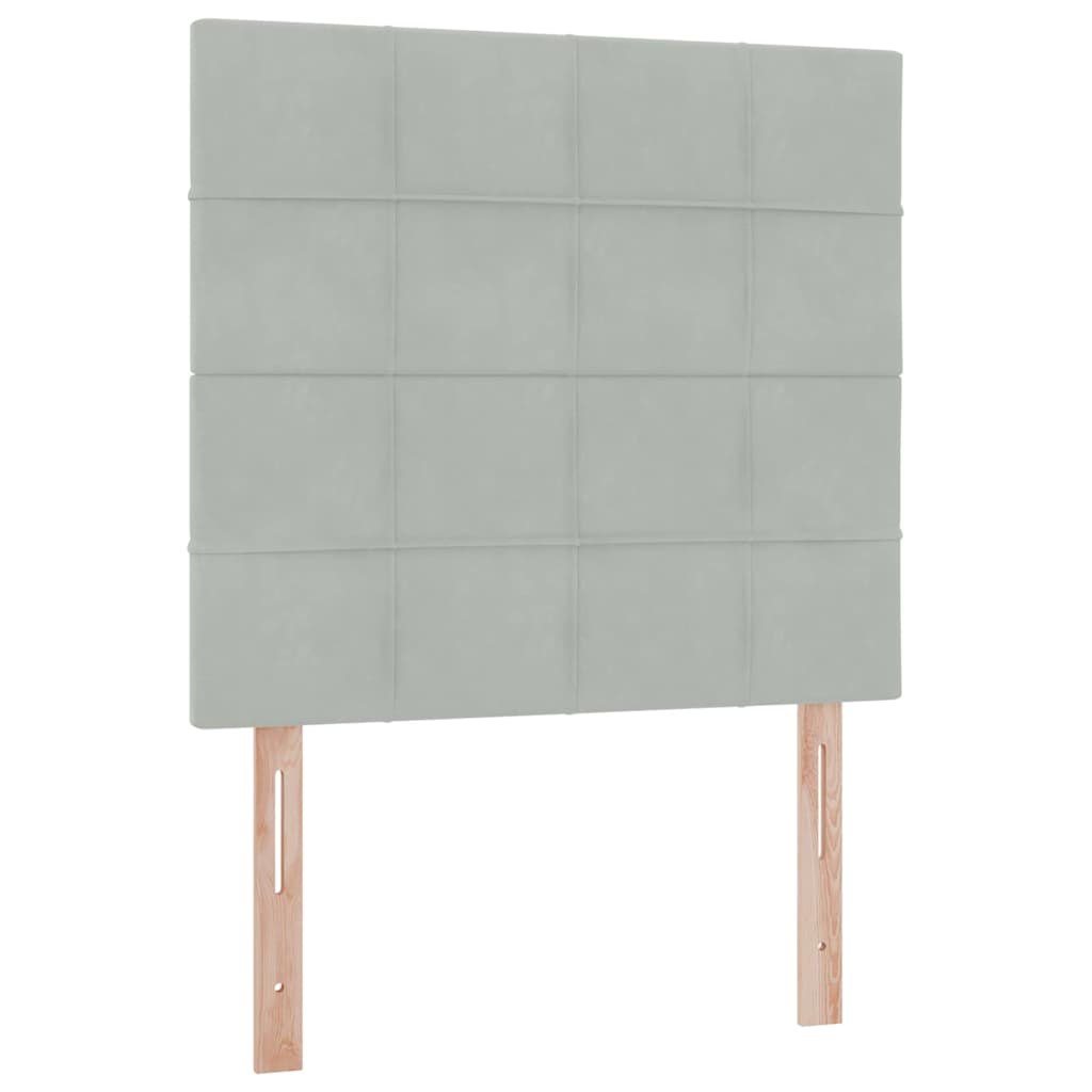 LED krevet za pohranu s madracem Svjetlosiva 100 x 200 cm
