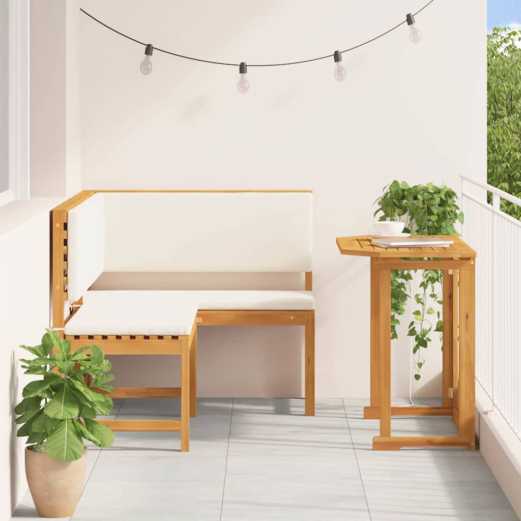 Set vrtne klupe 2 pcs Smeđa Čvrsto drvo akacije