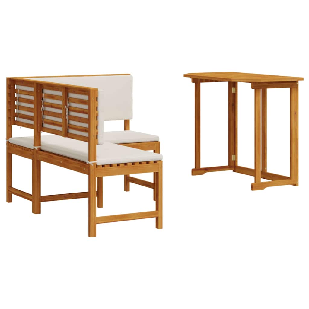 Set vrtne klupe 2 pcs Smeđa Čvrsto drvo akacije