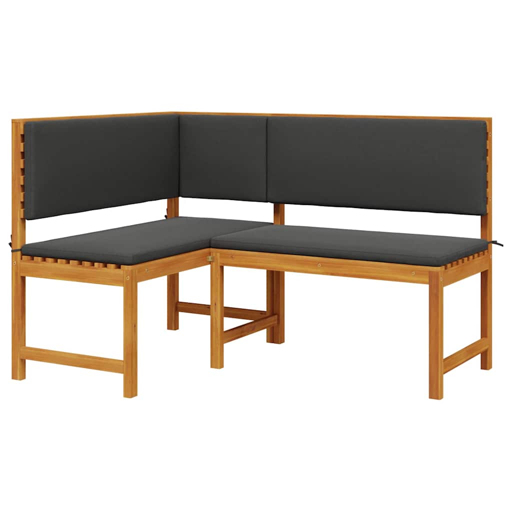 Set vrtne klupe 2 pcs Smeđa Čvrsto drvo akacije