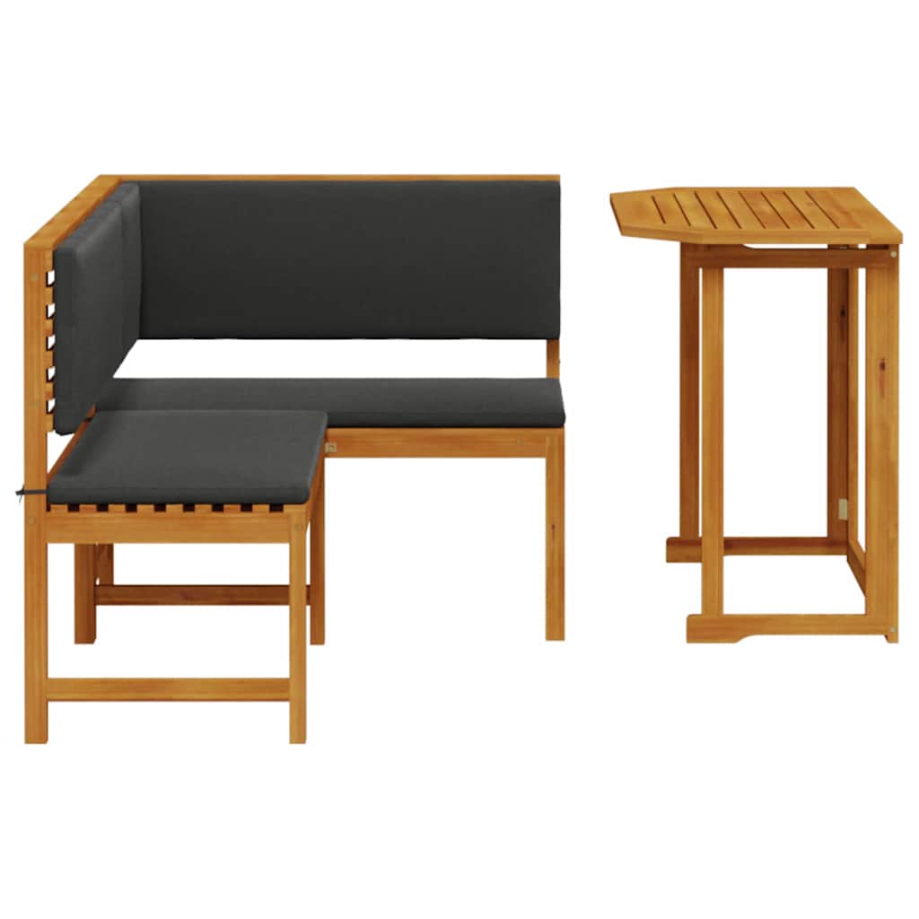 Set vrtne klupe 2 pcs Smeđa Čvrsto drvo akacije