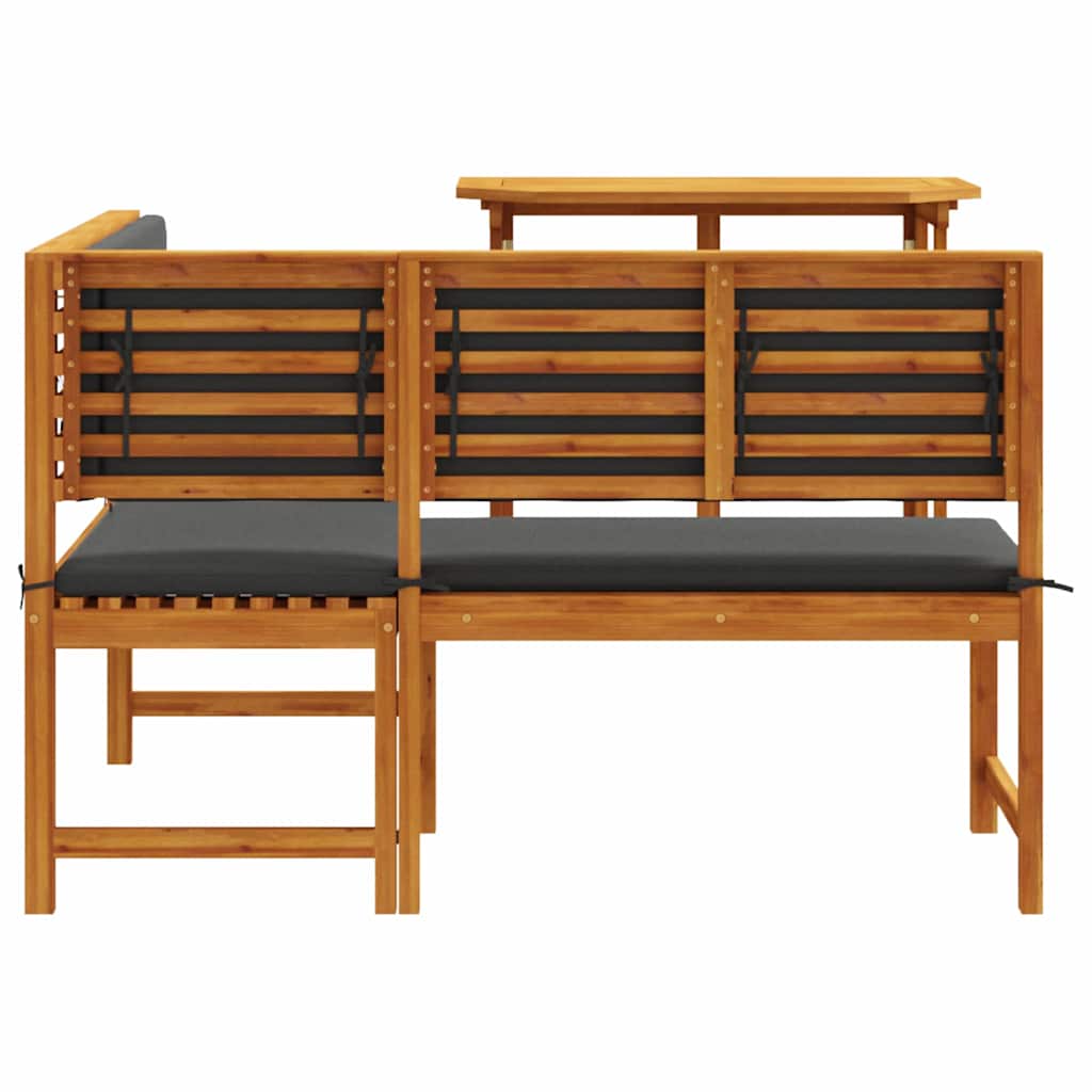 Set vrtne klupe 2 pcs Smeđa Čvrsto drvo akacije