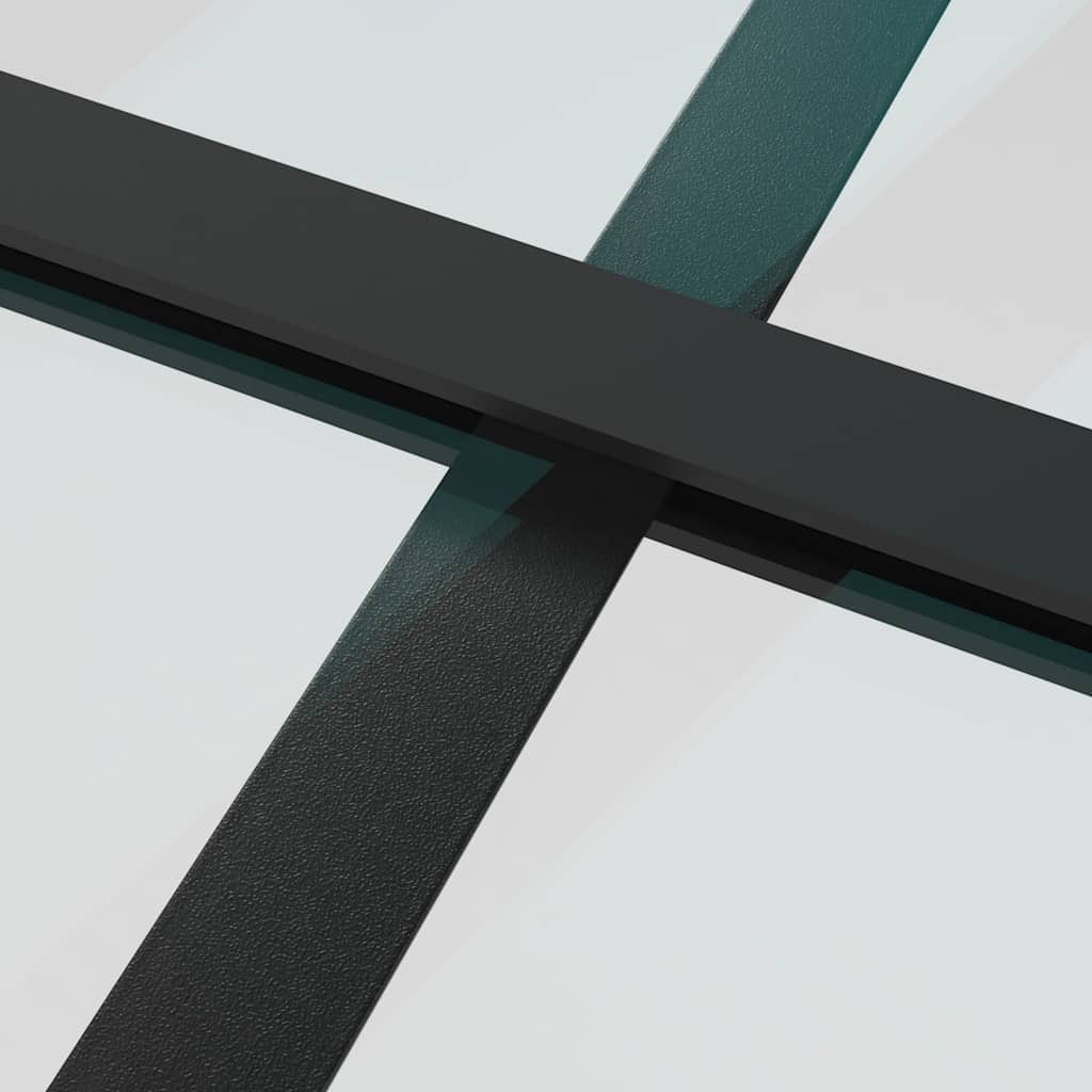 Klizna vrata s okovima crna 102,5x205 cm ESG staklo