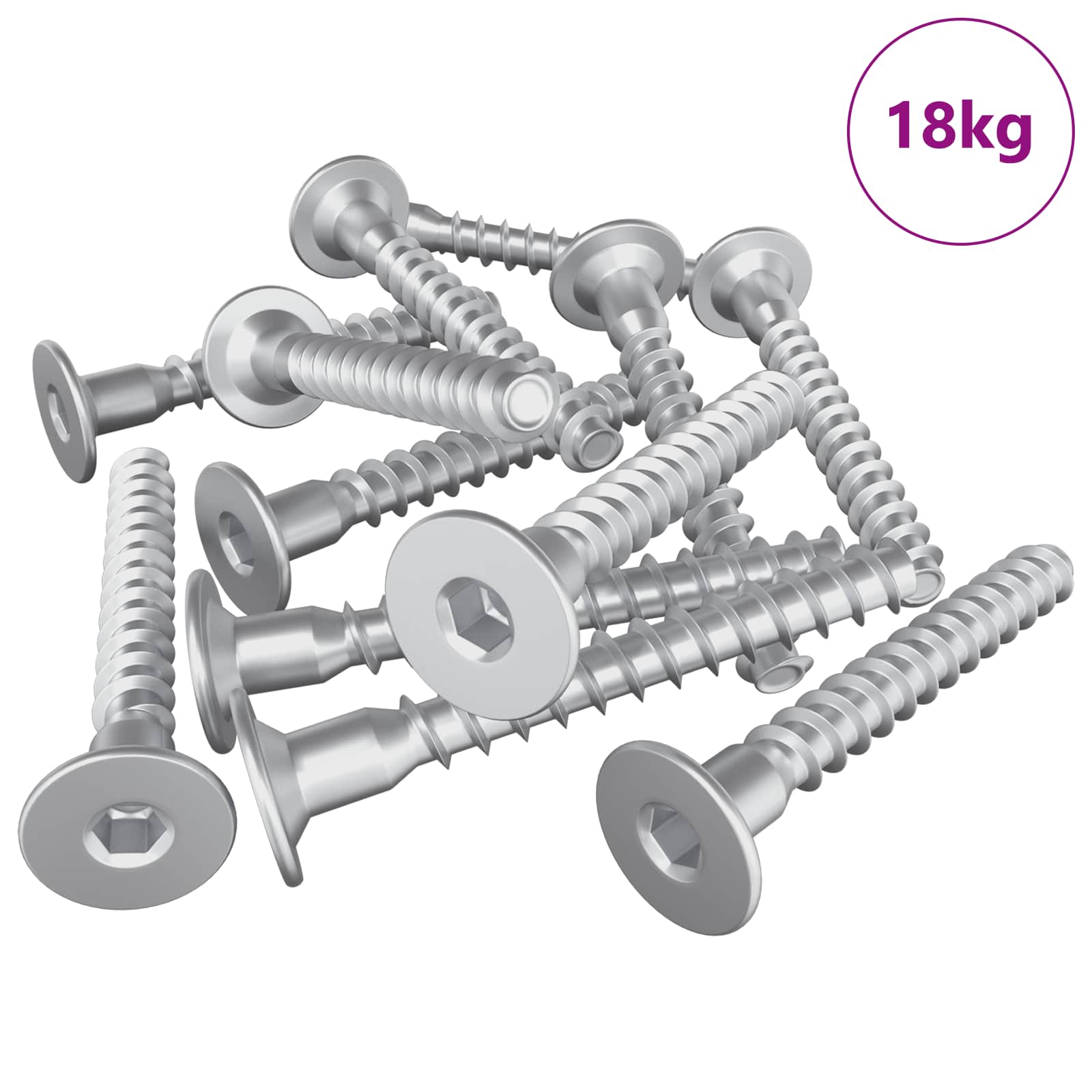 Potvrđivački vijci 5000 pcs Srebrno Metal