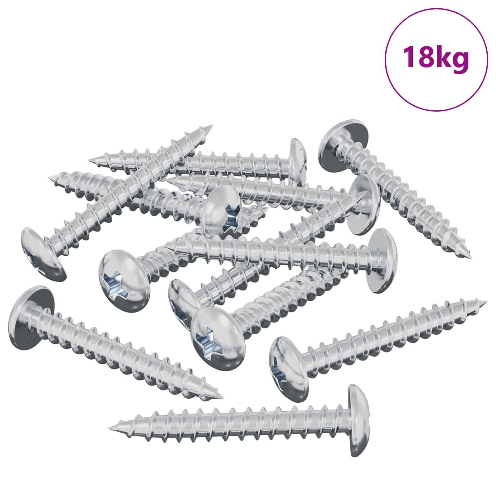 Drveni vijak 8182 pcs Srebrno M4 x 28 mm Željezo