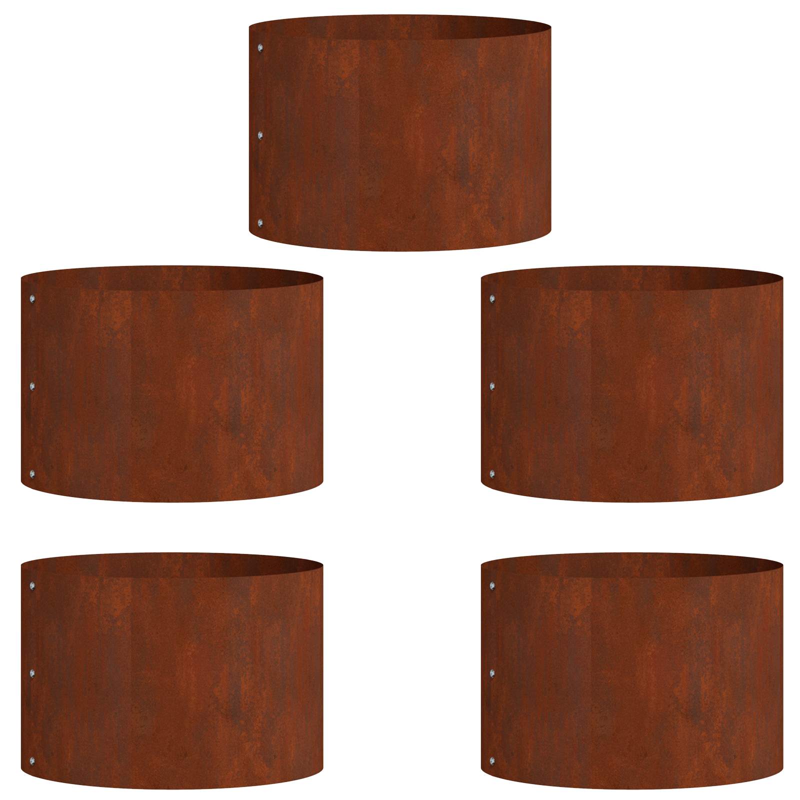 Prsten za saksiju 5 pcs Smeđa 30 x 30 x 20 cm