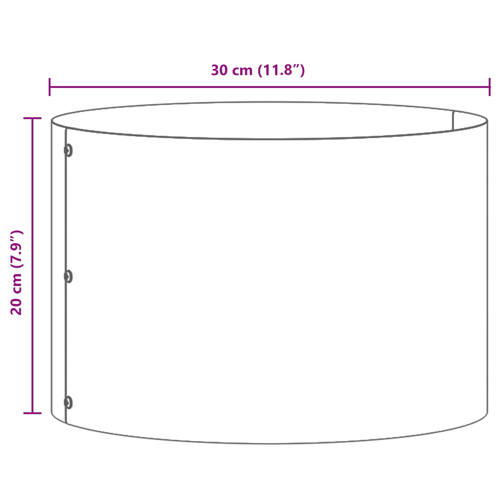 Prsten za saksiju 5 pcs Smeđa 30 x 30 x 20 cm