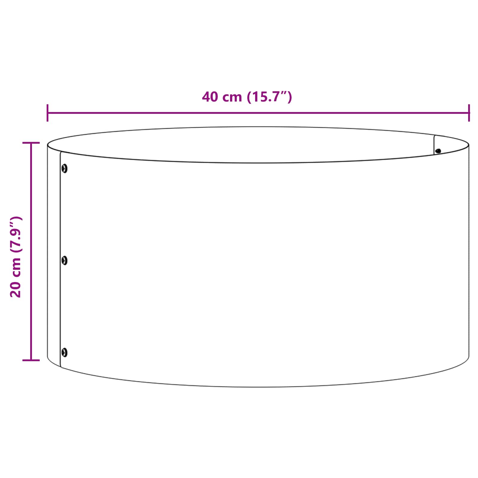 Prsten za saksiju 5 pcs Smeđa 40 x 40 x 20 cm