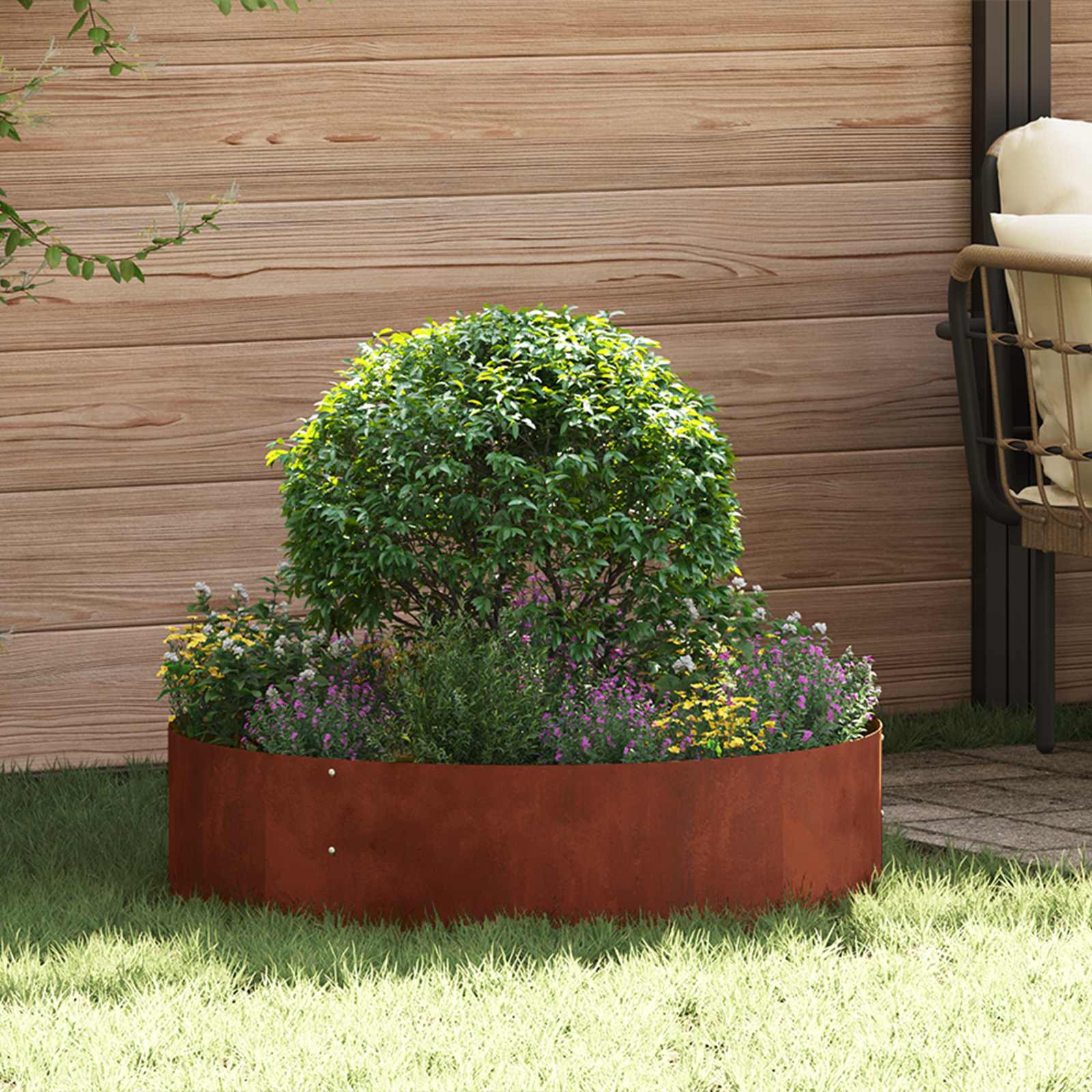 Prsten za saksiju Smeđa 80 x 80 x 20 cm