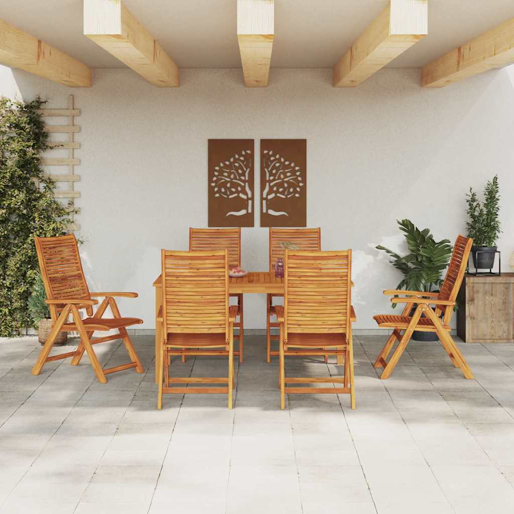 Vrtni set za objed 7 kom. Smeđa Čvrsto drvo akacije 150 x 90 x 75 cm