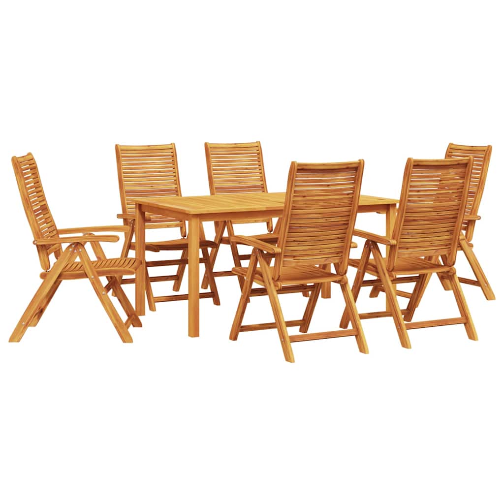 Vrtni set za objed 7 kom. Smeđa Čvrsto drvo akacije 150 x 90 x 75 cm