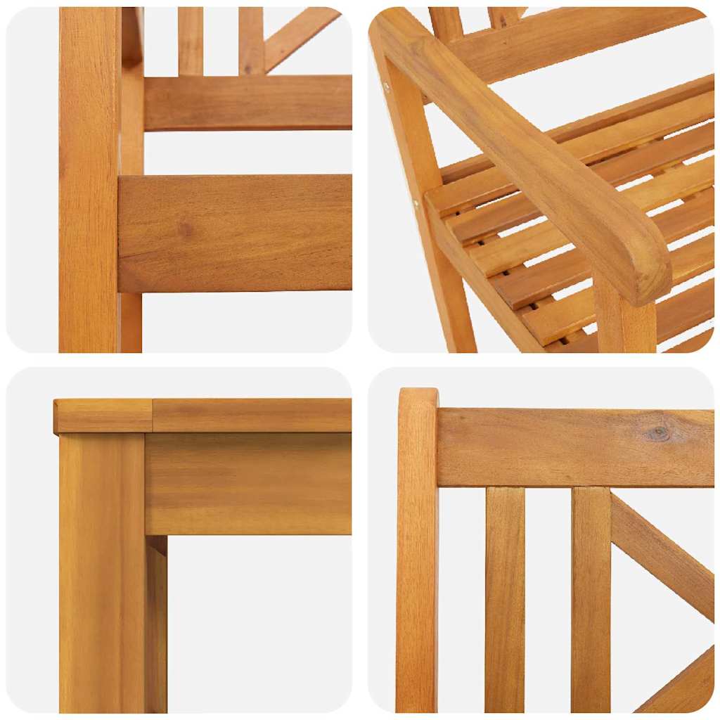 Vrtni set za objed 3 kom. Smeđa Čvrsto drvo akacije 110 x 55 x 74 cm