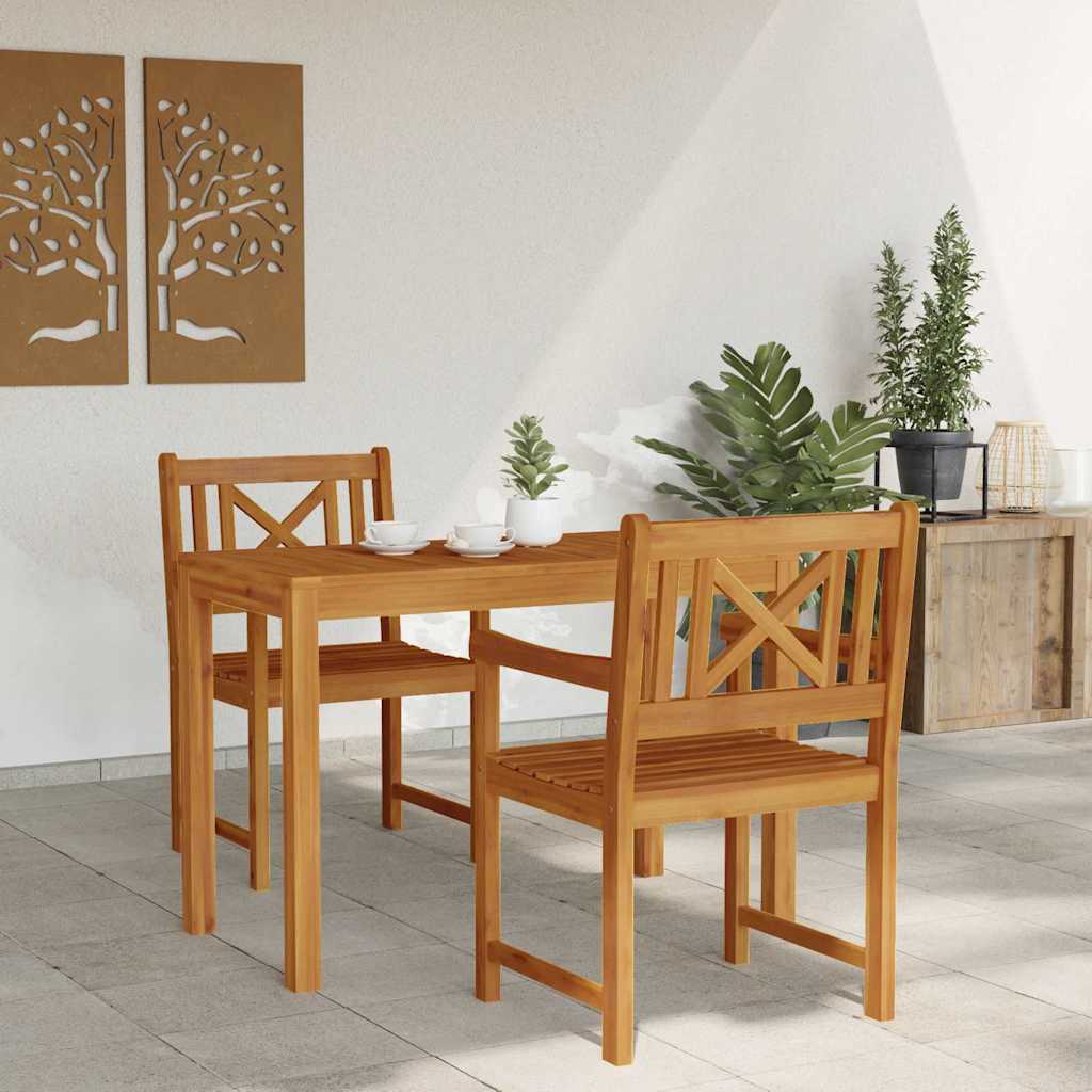 Vrtni set za objed 3 kom. Smeđa Čvrsto drvo akacije 110 x 55 x 74 cm