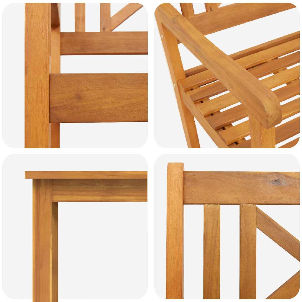 Vrtni set za objed 9 kom. 8-sjedala Smeđa Čvrsto drvo akacije 180 x 90 x 74 cm