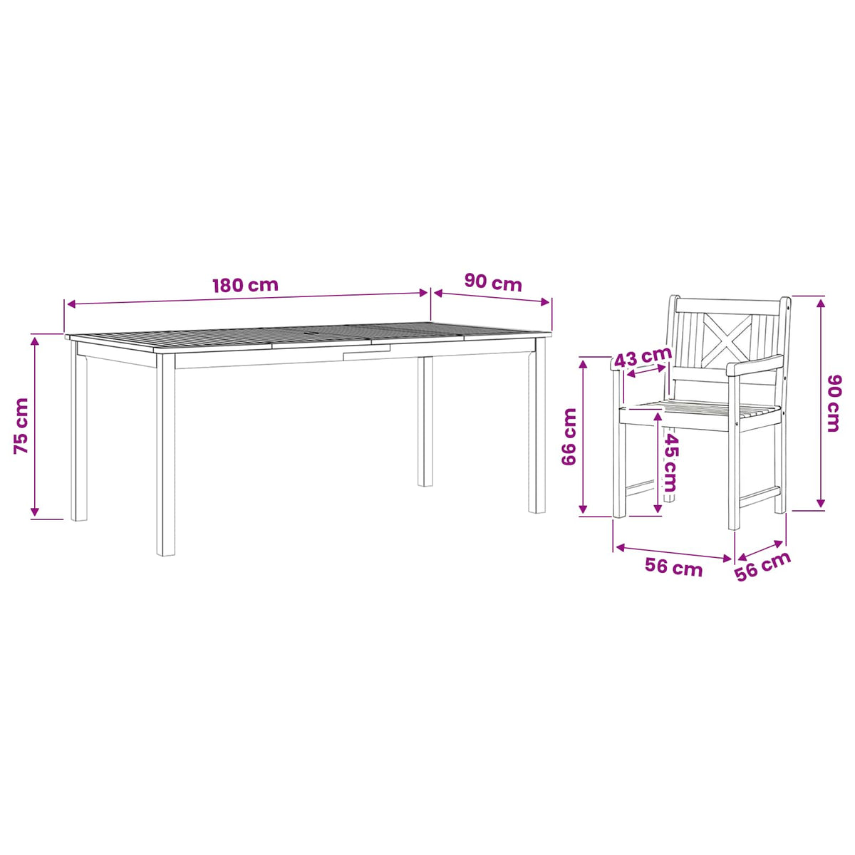 Vrtni set za objed 9 kom. 8-sjedala Smeđa Čvrsto drvo akacije 180 x 90 x 74 cm
