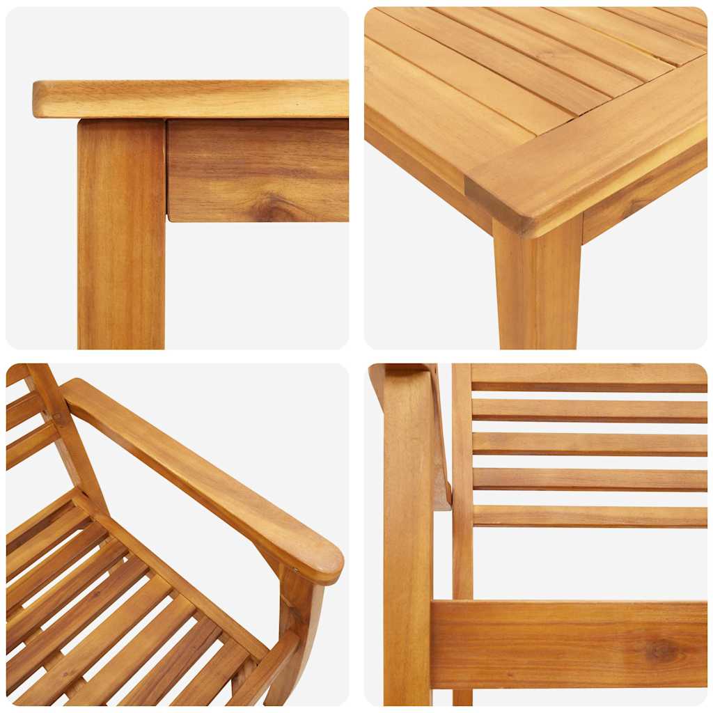 Vrtni set za objed 3 kom. Smeđa Čvrsto drvo akacije 110 x 55 x 75 cm