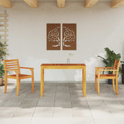 Vrtni set za objed 3 kom. Smeđa Čvrsto drvo akacije 110 x 55 x 75 cm