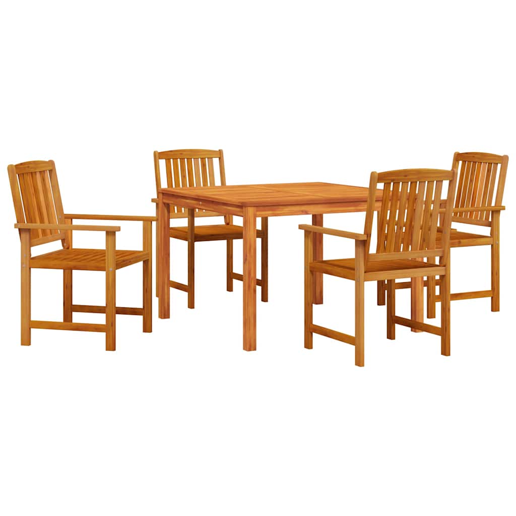Vrtni set za objed 5 kom. Smeđa Čvrsto drvo akacije 85 x 85 x 75 cm