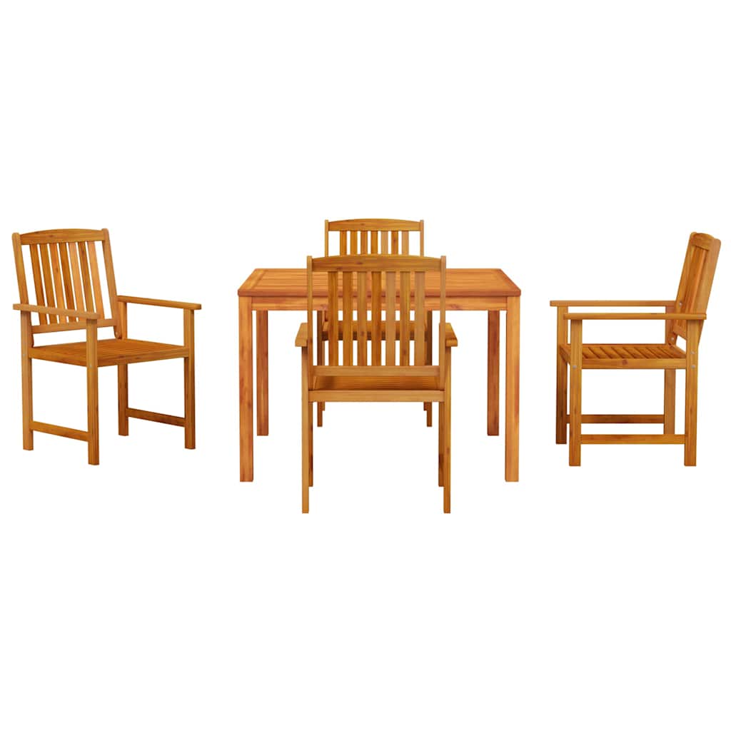 Vrtni set za objed 5 kom. Smeđa Čvrsto drvo akacije 85 x 85 x 75 cm