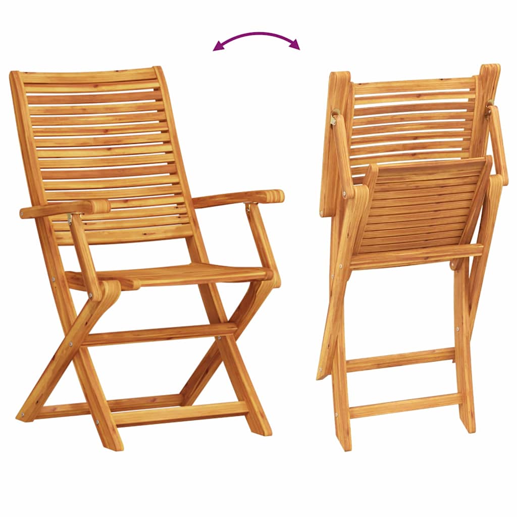 Vrtni set za objed 5 kom. Smeđa Čvrsto drvo akacije 135 x 85 x 75 cm