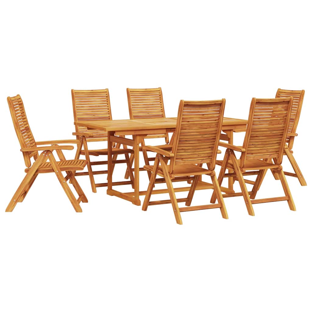Vrtni set za objed 7 kom. Smeđa Čvrsto drvo akacije 170 x 80 x 75 cm