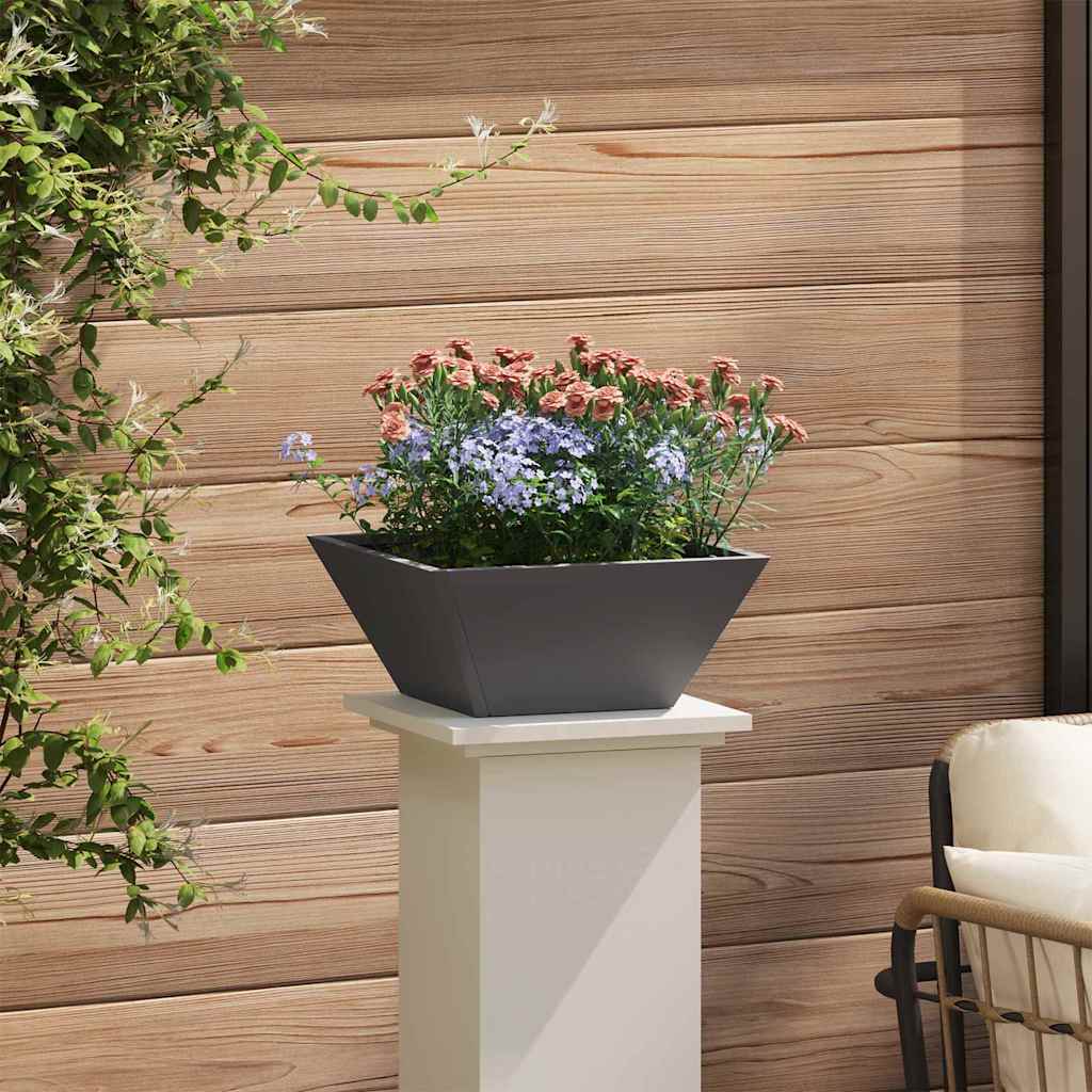 Vrtna saksija 5 pcs Crna 35 x 35 x 15 cm Čelična vrata