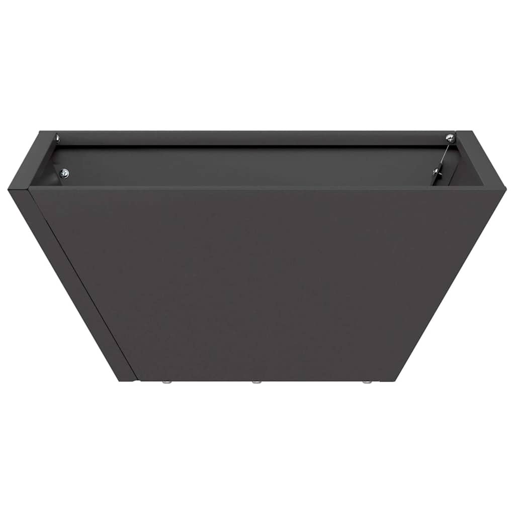 Vrtna saksija 5 pcs Crna 35 x 35 x 15 cm Čelična vrata