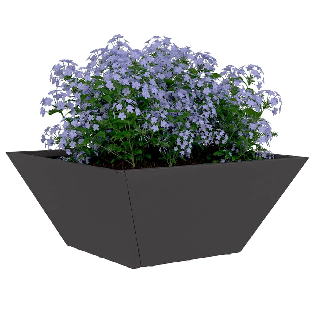 Vrtna saksija 5 pcs Crna 35 x 35 x 15 cm Čelična vrata