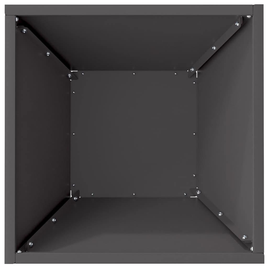 Vrtna saksija 5 pcs Crna 35 x 35 x 15 cm Čelična vrata