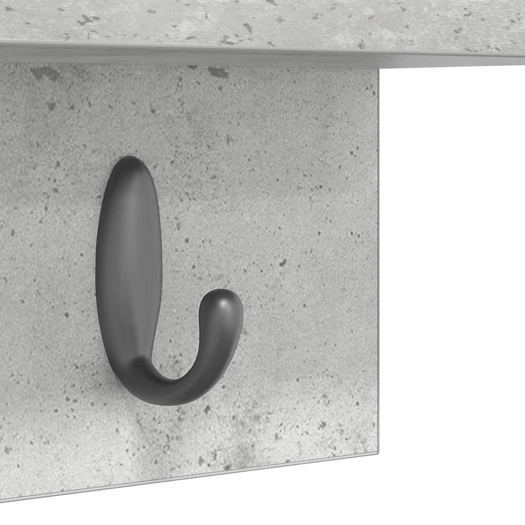 Vješalica za kapute na zidu Betonski sivi 60 x 10,5 x 18 cm