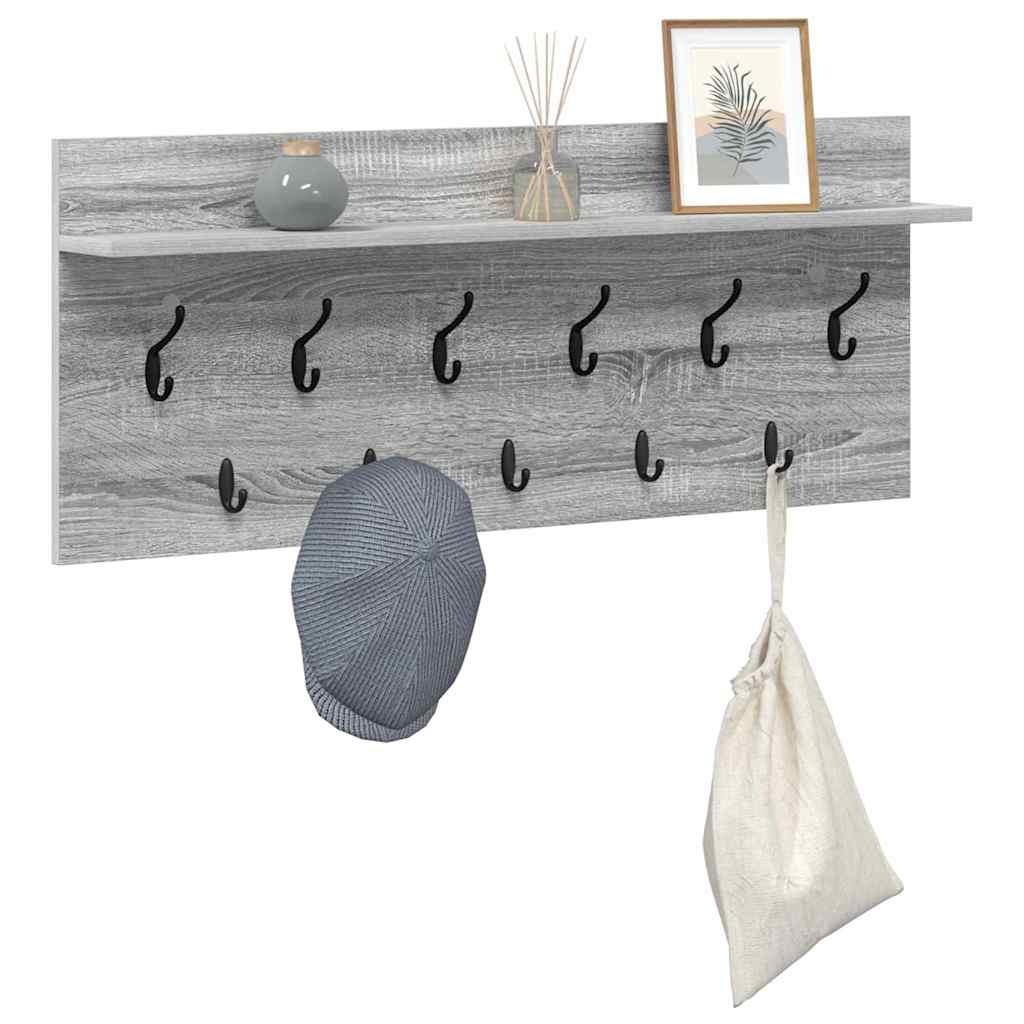 Vješalica za kapute na zidu Zidne Siva Sonoma 100 x 40 x 12 cm